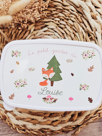 Boite à goûter / lunch box / gouter enfant /boite à gouter enfant bébé /creche maternelle rentrée des classes/ boite à gouter prenom / ecole