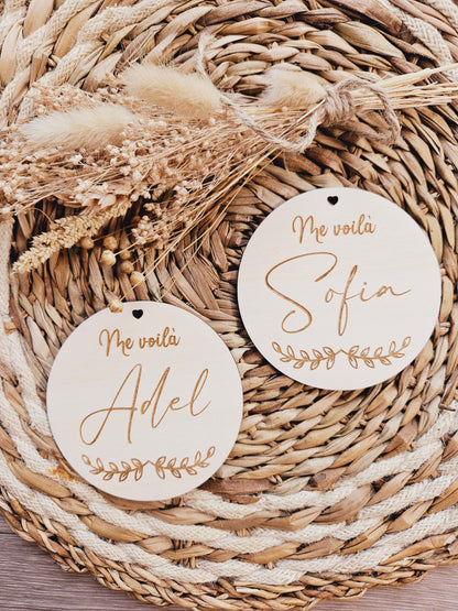 Carte de naissance | Plaque en bois | Arrivée de bébé