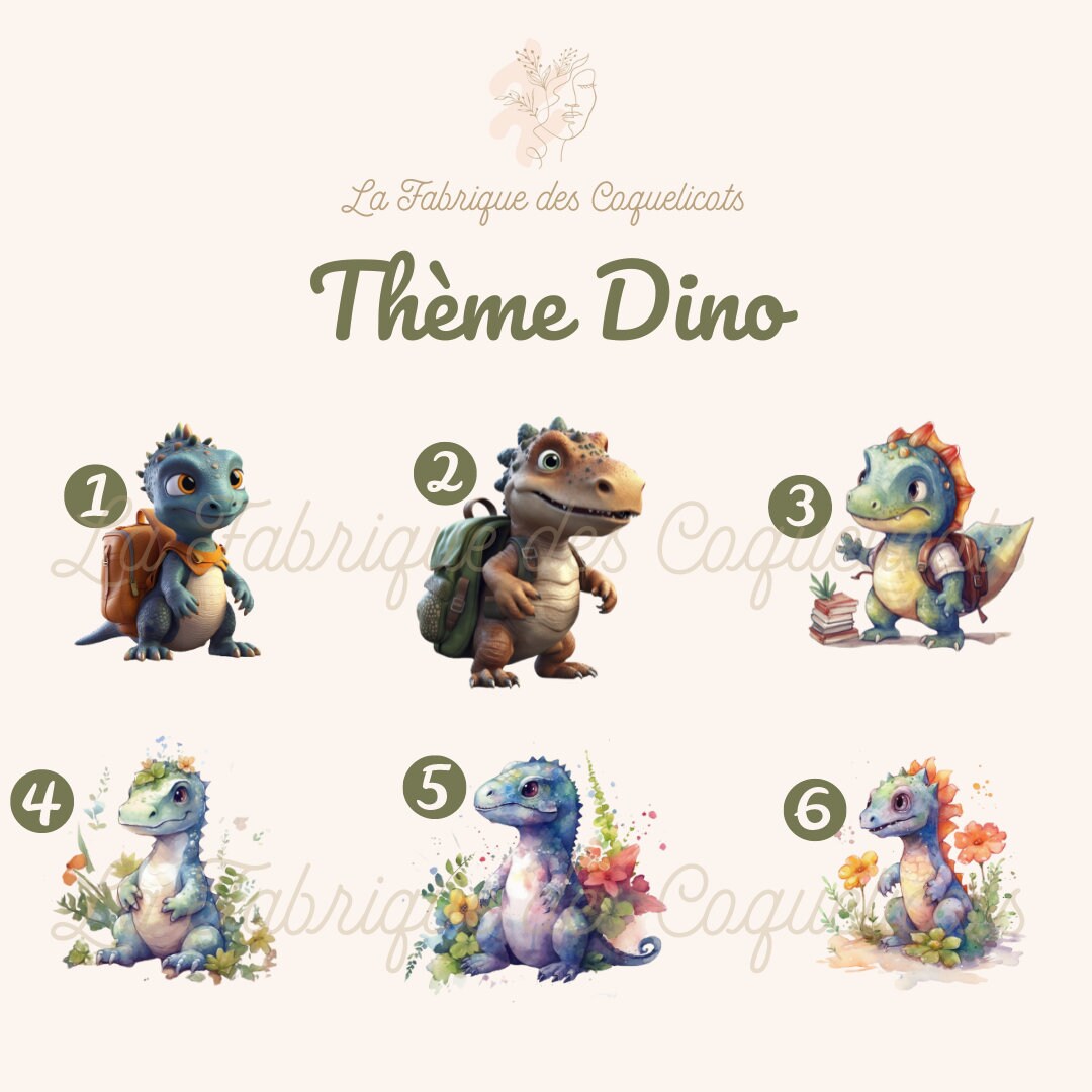 Gourde personnalisé | Gourde enfant | Rentrée des classes | cadeau personnalisé | garcon / dinosaure / dino /