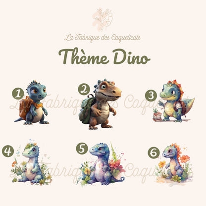 Gourde personnalisé | Gourde enfant | Rentrée des classes | cadeau personnalisé | garcon / dinosaure / dino /