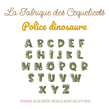 Gourde personnalisé | Gourde enfant | Rentrée des classes | cadeau personnalisé | garcon / dinosaure / dino /