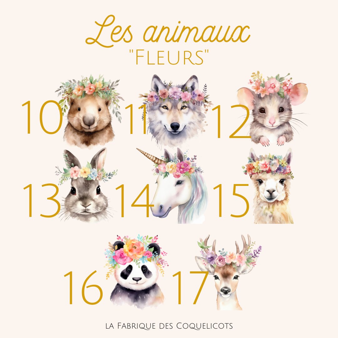 Sac à dos / à doudou / sac de change / école enfant maternelle rentrée des classes Animaux fleurs
