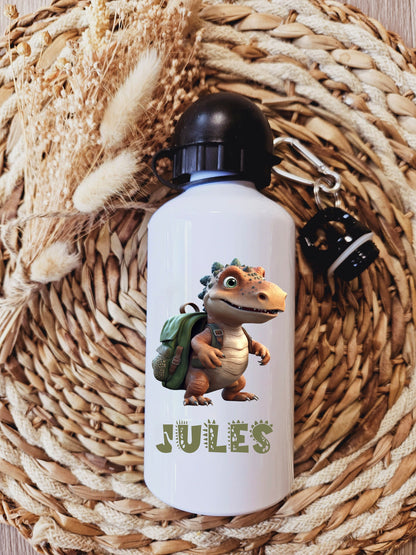 Gourde personnalisé | Gourde enfant | Rentrée des classes | cadeau personnalisé | garcon / dinosaure / dino /
