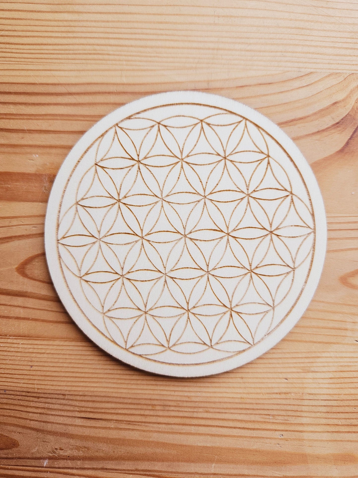 Plateau plaque fleur de vie / Recharger pierres naturelles minéraux et bijoux, Rechargement lithothérapie, Géométrie sacrée / précieuse