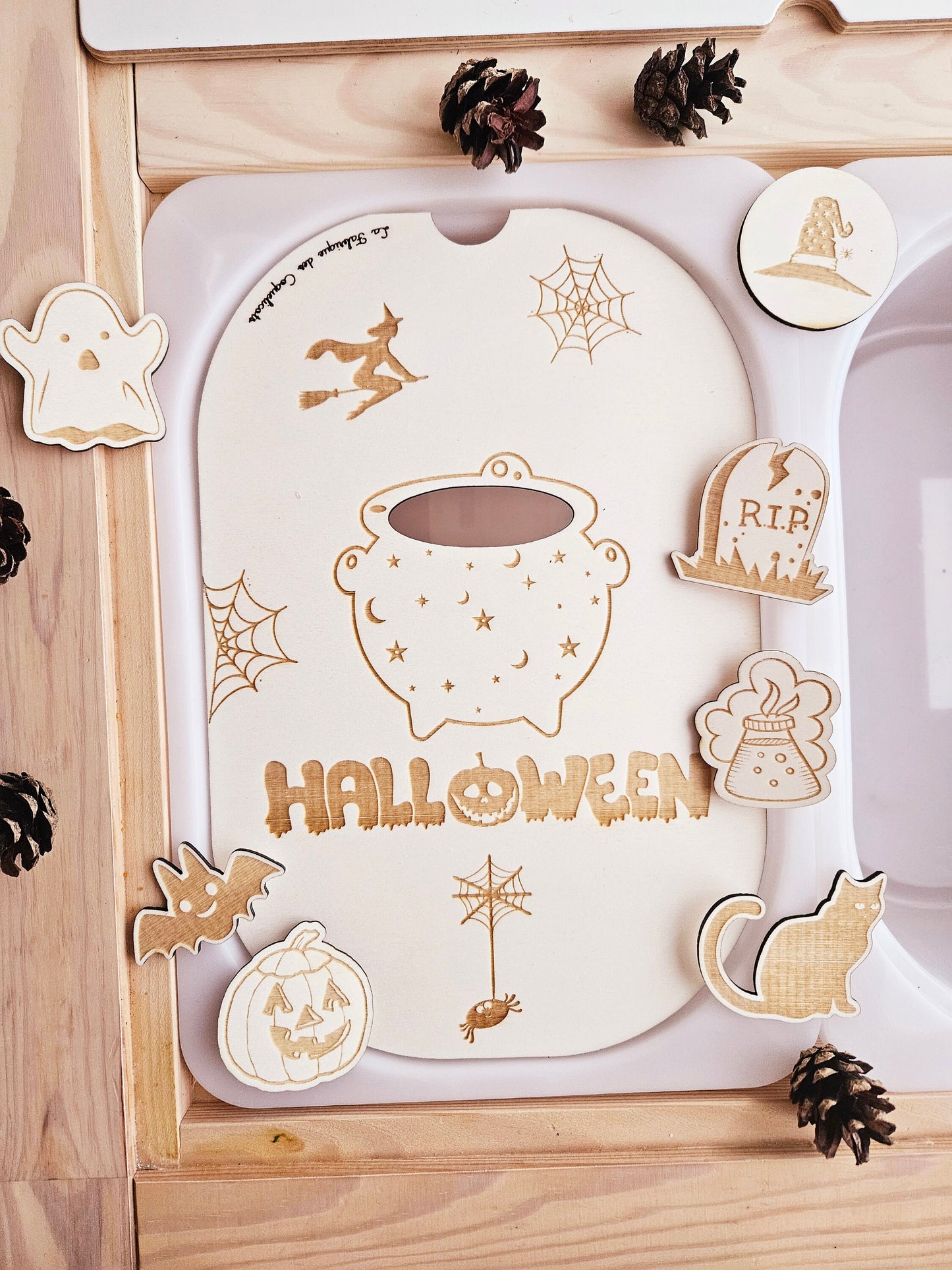 Couvercle TROFAST / Halloween / sorcière / fête halloween / éducatif / cartable / activité enfant / nomenclature / Montessori