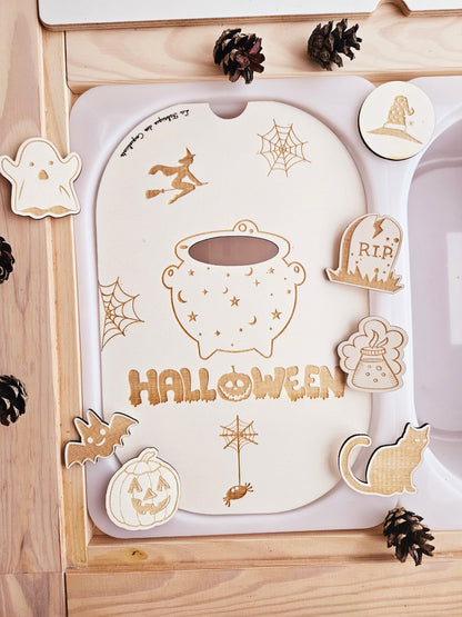 Couvercle TROFAST / Halloween / sorcière / fête halloween / éducatif / cartable / activité enfant / nomenclature / Montessori