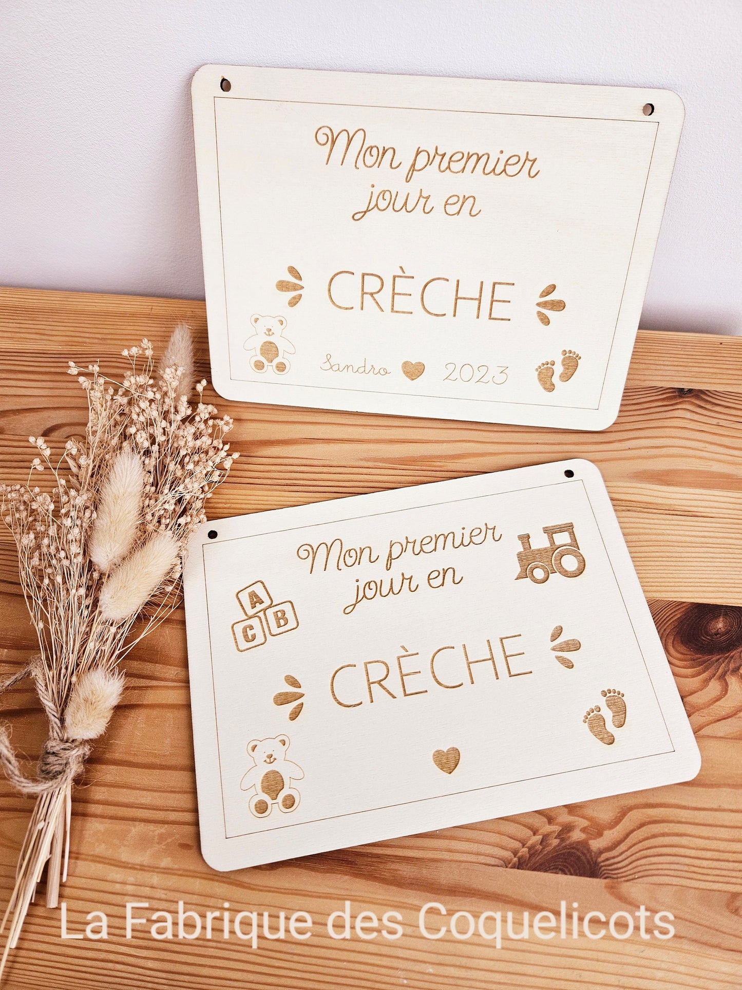 Pancarte rentrée à la crèche / nounou / premier jour chez nounou / premier jour de crèche / bébé / enfant personnalisé assistante maternelle