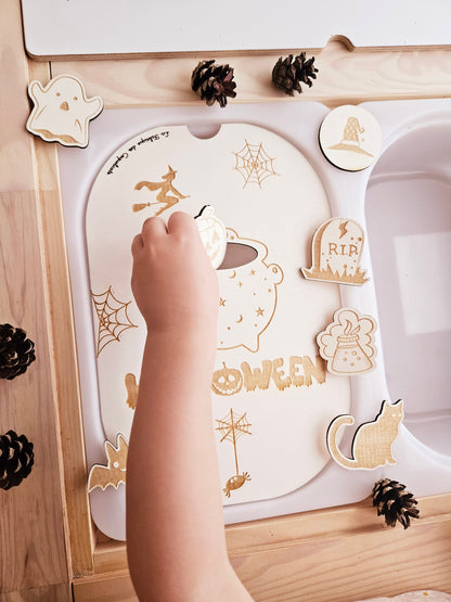 Couvercle TROFAST / Halloween / sorcière / fête halloween / éducatif / cartable / activité enfant / nomenclature / Montessori