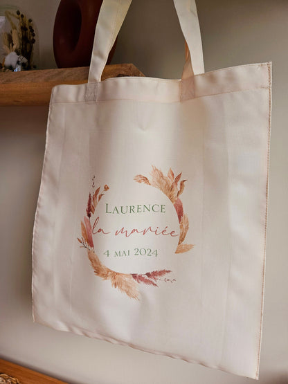 Tote Bag | sac personnalisé | EVJF personnalisé | couronne fleur / tote bag Evjf | future mariée/ tote bag mariage/  | témoin mariée