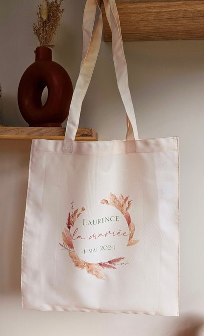 Tote Bag | sac personnalisé | EVJF personnalisé | couronne fleur / tote bag Evjf | future mariée/ tote bag mariage/  | témoin mariée