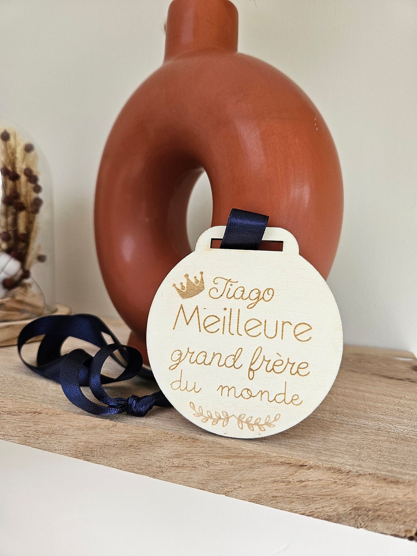 Médaille personnalisée / futur grand frère | future grande soeur | annonce grossesse | super félicitation