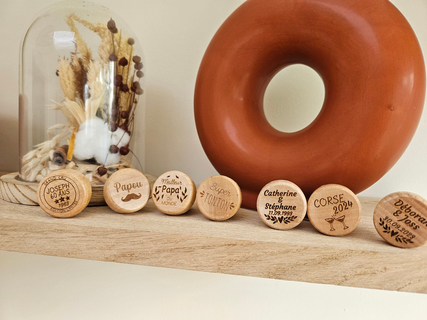 Bouchon de bouteille personnalisé / cadeau invité / cadeau homme / mariage / marque place / baptême / anniversaire / souvenir personnalisé