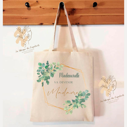 Tote Bag | sac personnalisé | EVJF personnalisé | couronne fleur / tote bag Evjf | future mariée/ tote bag mariage/  | témoin mariée