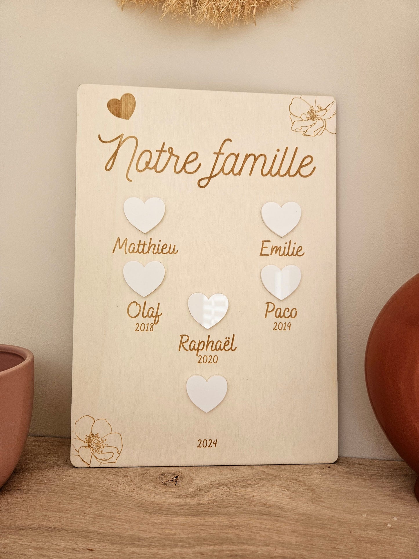 Affiche / cadre / carte / famille amour annonce grossesse décoration intérieur cadeau marié mariage st valentin couple cœur personnalisée