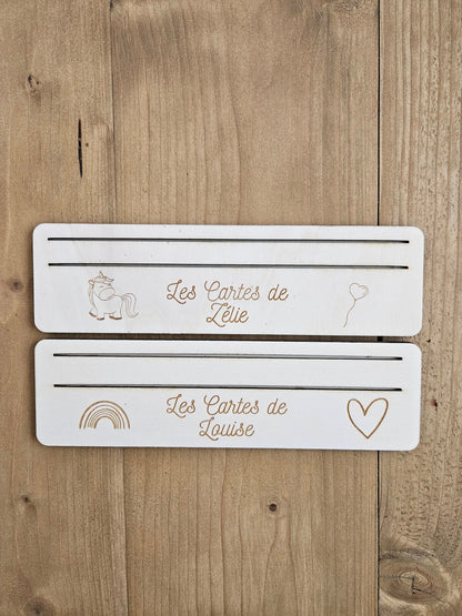 Porte carte / support carte de jeu enfant personnalisé - carte à jouer - autonomie - prénom - garçon fille - idée cadeau personnalisé enfant