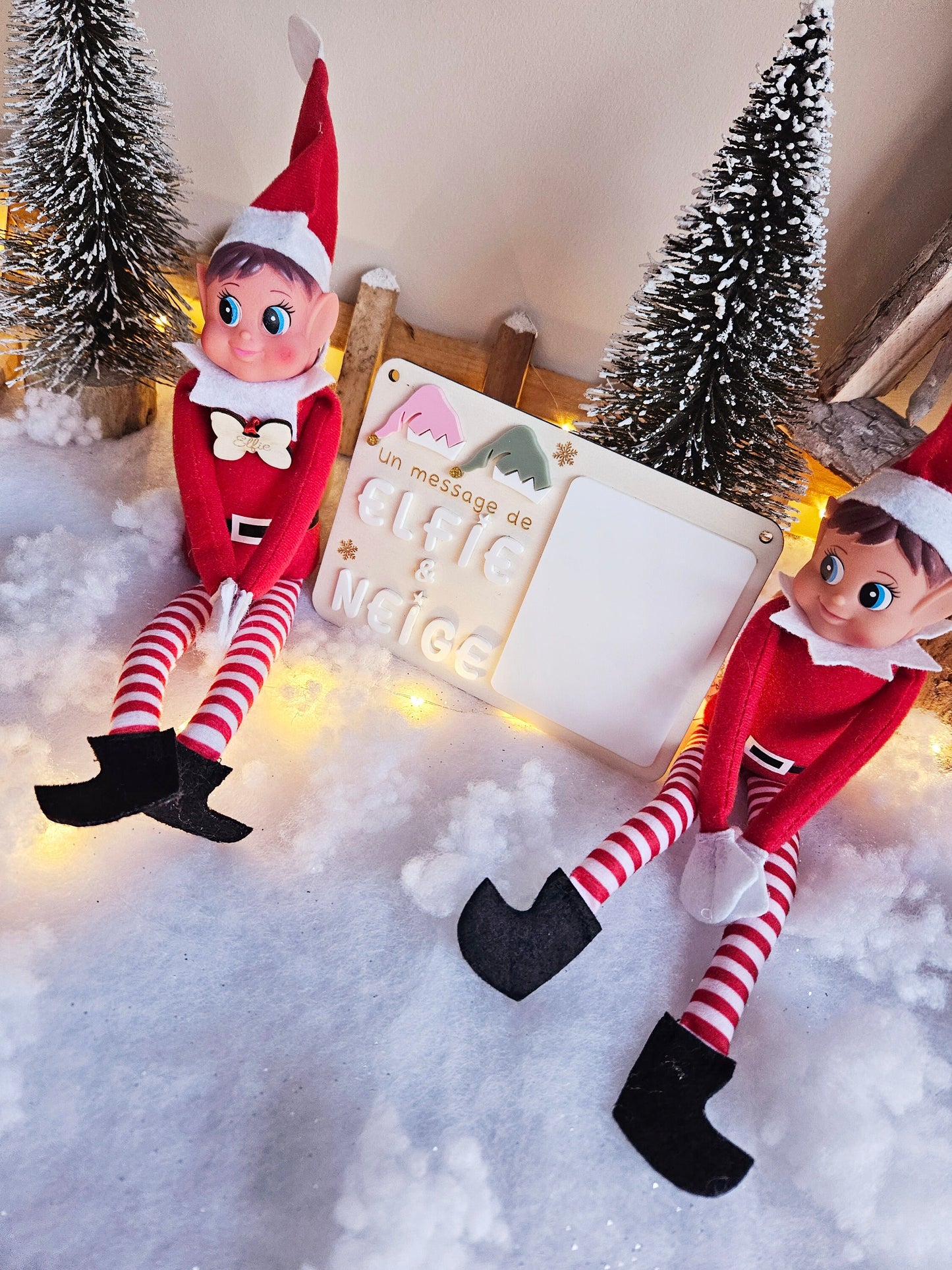 Plaque mémo / message lutin farceur / lutin de noël déco de Noël / elfe noel elfie farce blague enfant personnalisé déco noël cadeau