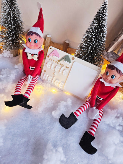 Plaque mémo / message lutin farceur / lutin de noël déco de Noël / elfe noel elfie farce blague enfant personnalisé déco noël cadeau