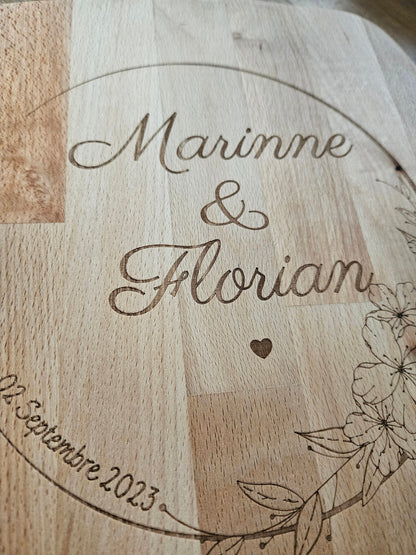 Planche à découper / déco maison / planche cuisine personnalisé / cadeau mariage / cadeau marié / cadeau personnalisé / cadeau femme mamie