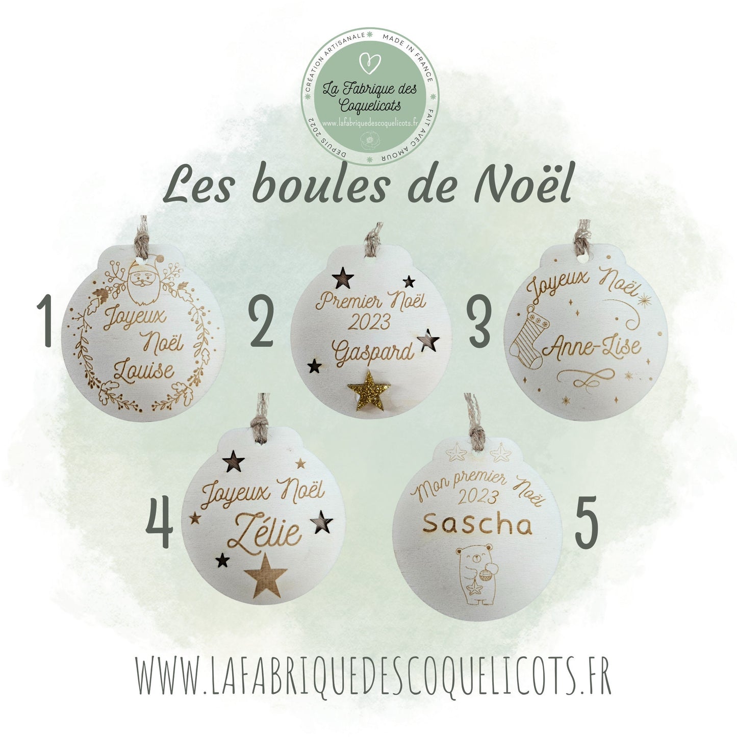 Boule de Noël personnalisé / cadeau personnalisé enfant déco, noel prénom
