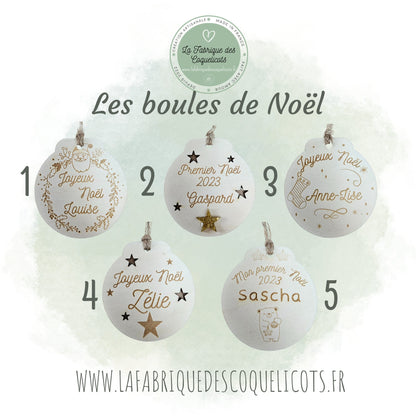 Boule de Noël personnalisé / cadeau personnalisé enfant déco, noel prénom