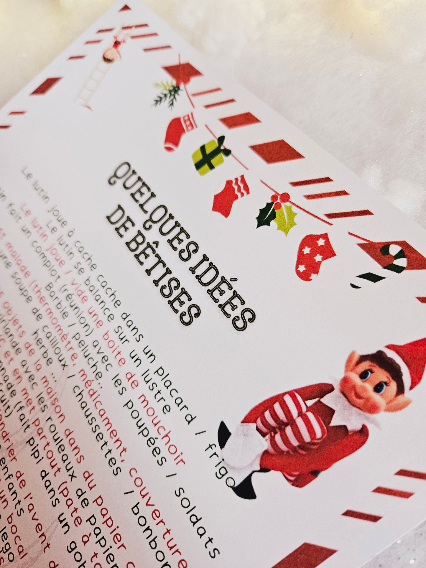 Kit complet LUTIN FARCEUR de Noël