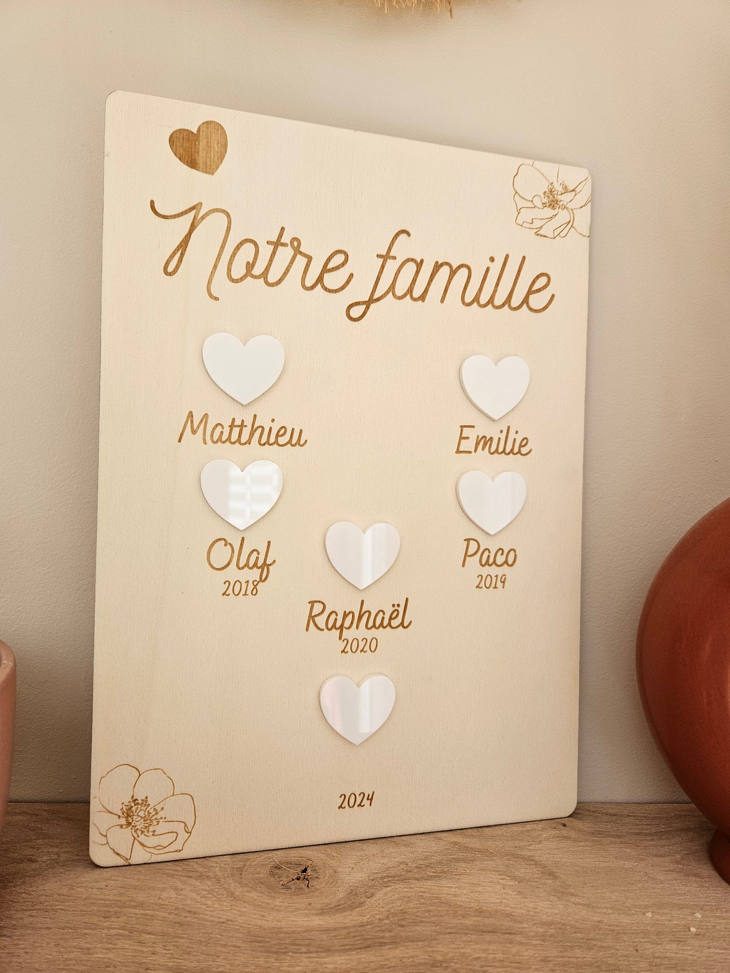 Affiche / cadre / carte / famille amour annonce grossesse décoration intérieur cadeau marié mariage st valentin couple cœur personnalisée