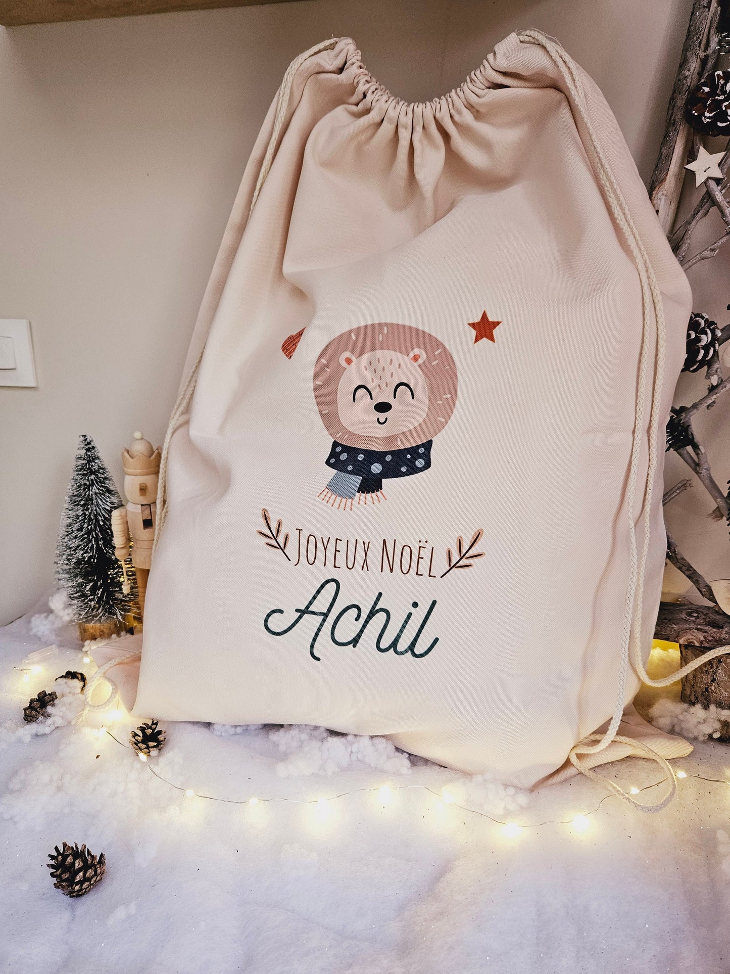 Hotte de Noël / sac à cadeau / hotte personnalisé / cadeau enfant / noel enfant cadeau personnalisé