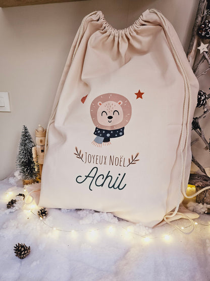 Hotte de Noël / sac à cadeau / hotte personnalisé / cadeau enfant / noel enfant cadeau personnalisé