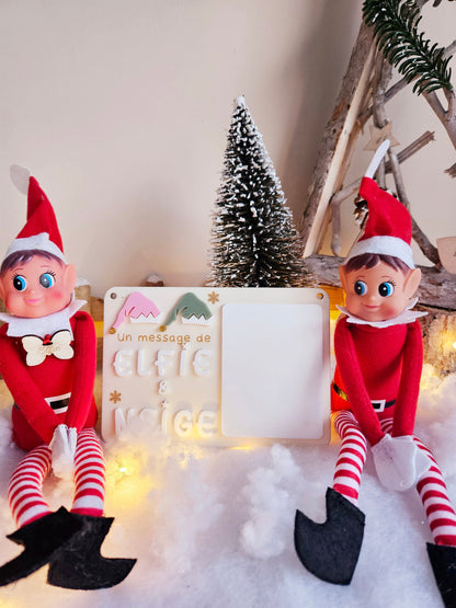 Plaque mémo / message lutin farceur / lutin de noël déco de Noël / elfe noel elfie farce blague enfant personnalisé déco noël cadeau