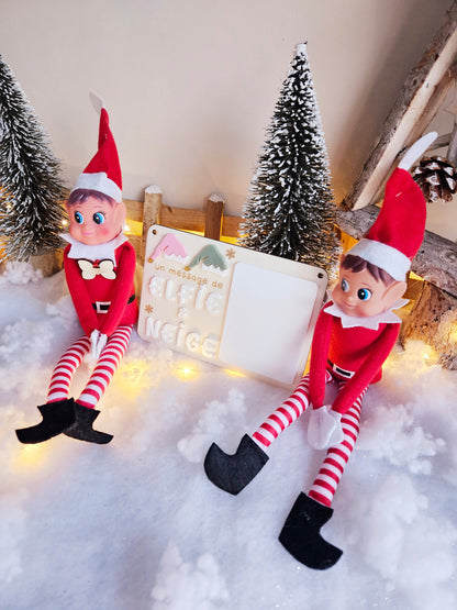Plaque mémo / message lutin farceur / lutin de noël déco de Noël / elfe noel elfie farce blague enfant personnalisé déco noël cadeau