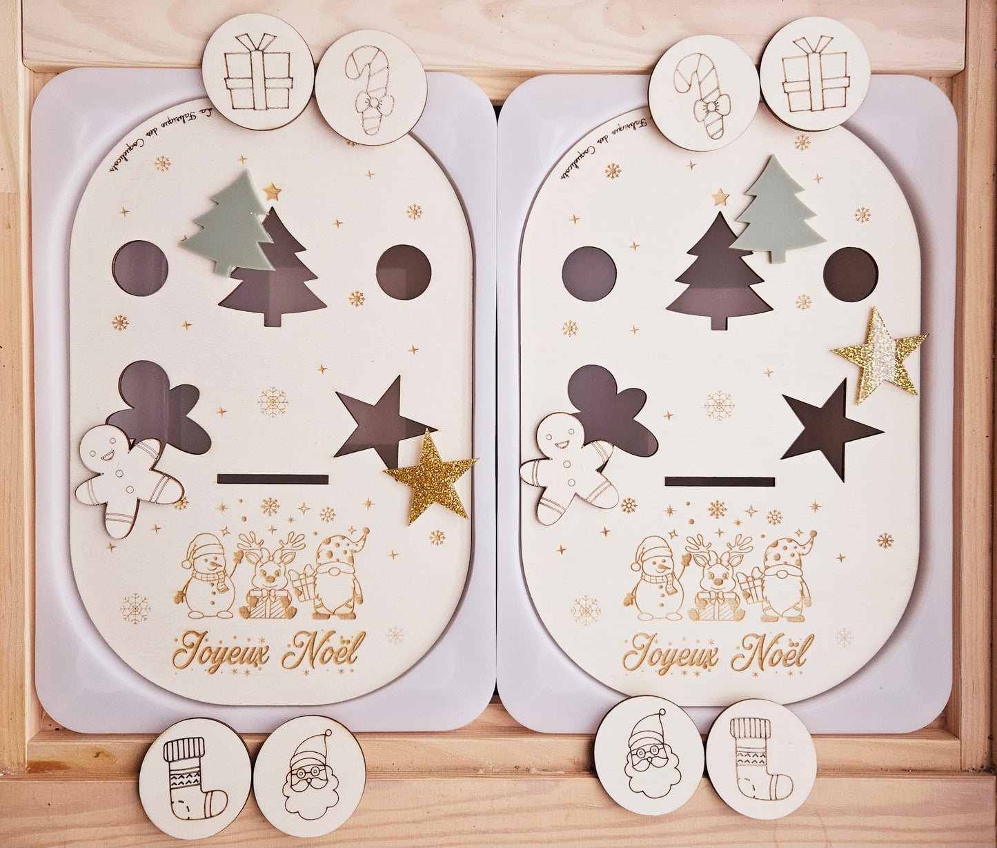 Couvercle TROFAST / Noël / père noël / lutin / neige / activité enfant / nomenclature / Montessori