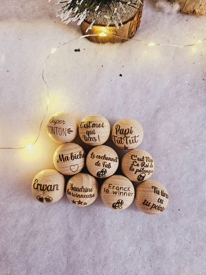 Cochonnet pétanque personnalisé / mariage / cadeau invité / tonton papy papa/ fête des pères / fêtes de papy papi / parrain / témoin /