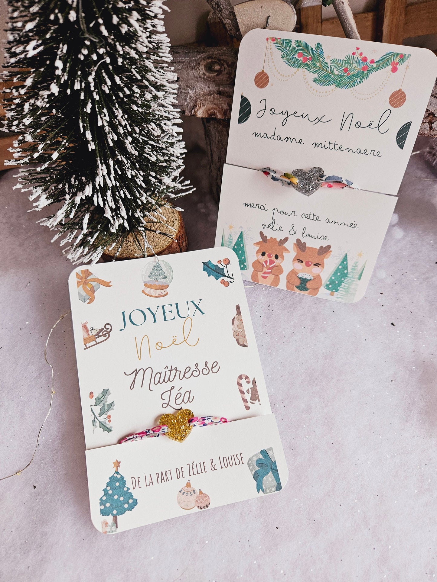 Bracelet maitresse nounou atsem école Noël cadeau personnalisé cadeau noël femme enfant maternelle / / liberty / cadeau enfant  fin année