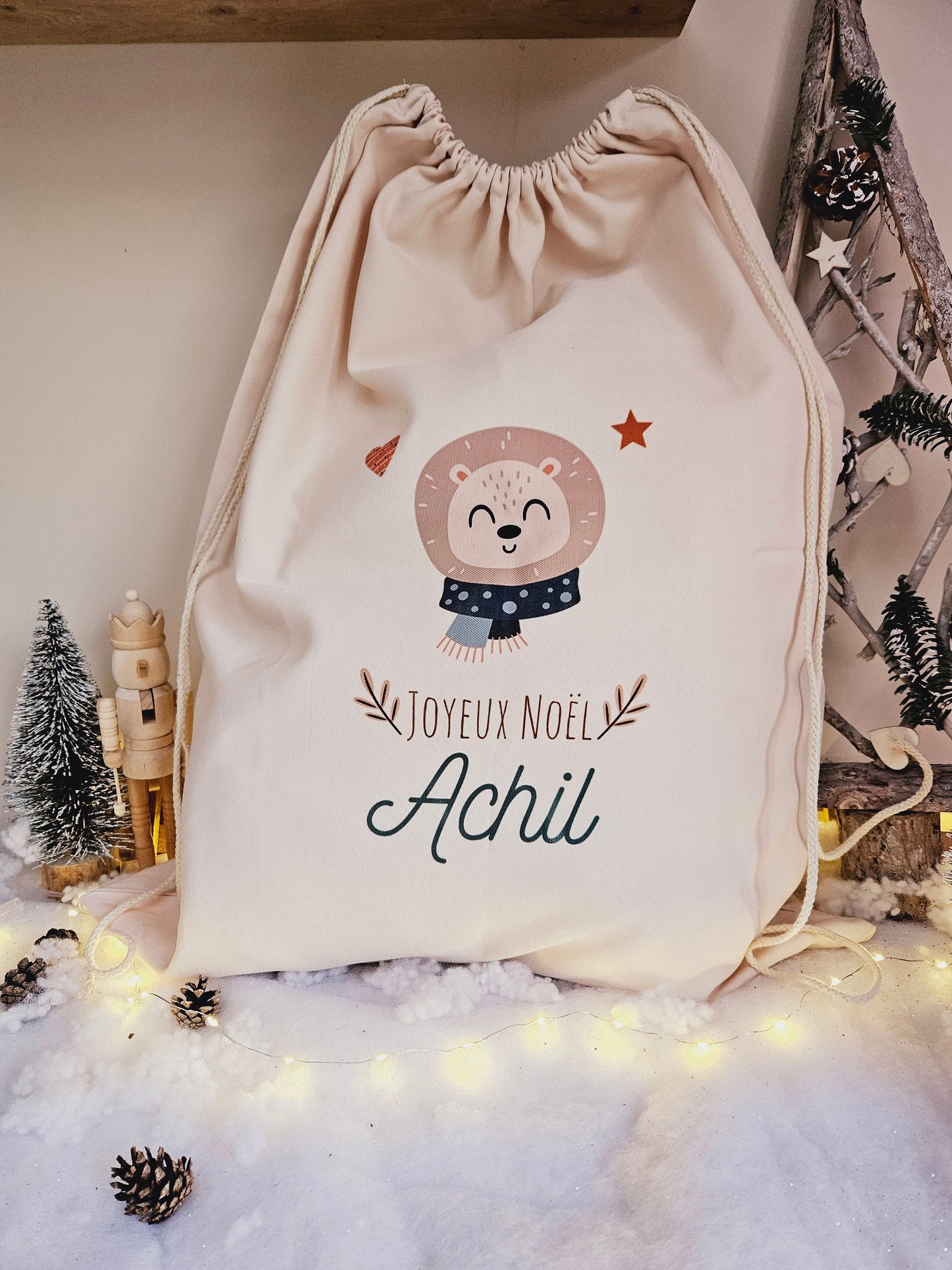 Hotte de Noël / sac à cadeau / hotte personnalisé / cadeau enfant / noel enfant cadeau personnalisé