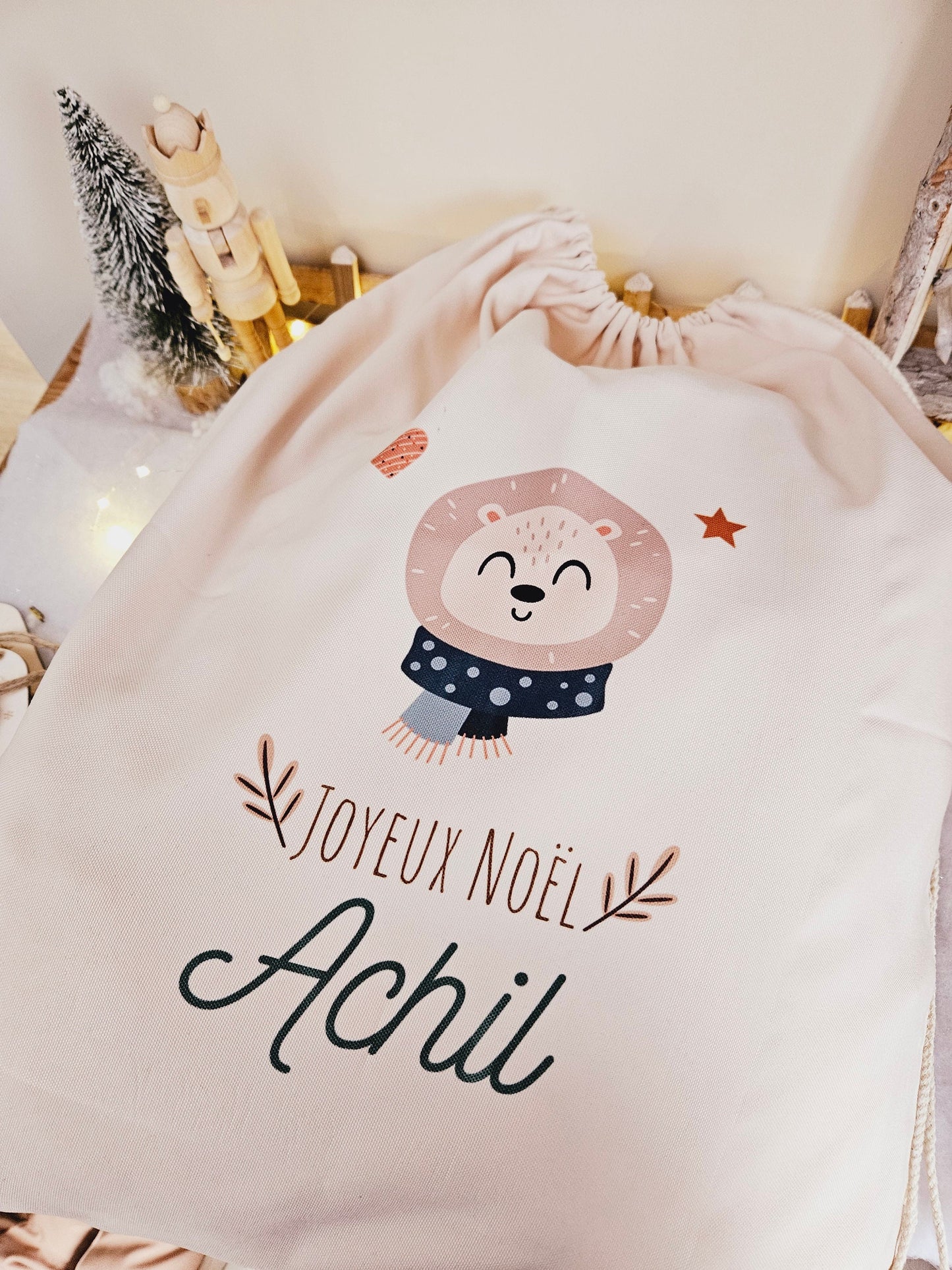 Hotte de Noël / sac à cadeau / hotte personnalisé / cadeau enfant / noel enfant cadeau personnalisé