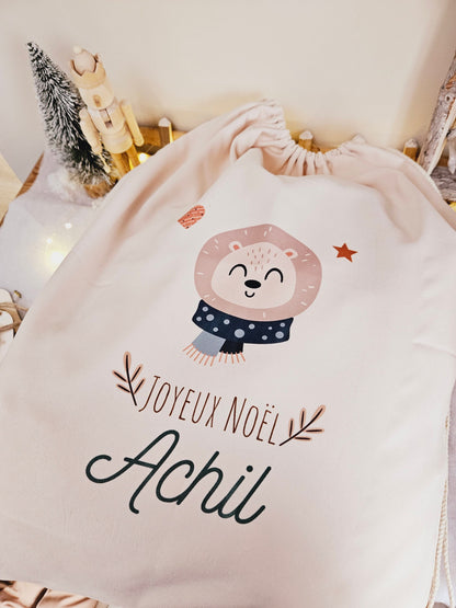 Hotte de Noël / sac à cadeau / hotte personnalisé / cadeau enfant / noel enfant cadeau personnalisé