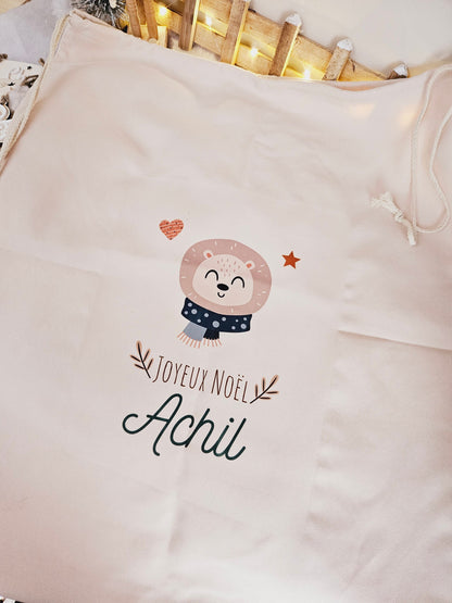Hotte de Noël / sac à cadeau / hotte personnalisé / cadeau enfant / noel enfant cadeau personnalisé