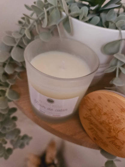 Bougie personnaliséE - couvercle bois - gravure - personnalisé - maitresse mamie nounou maman cadeau femme