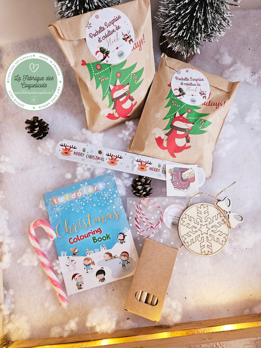 Pochette surprise Noël - kit surprise, activité enfant activité noël cadeau enfant cadeau noel