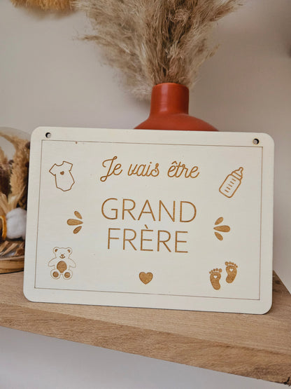 Pancarte Future grande sœur / futur grand frère - grossesse bébé annonce