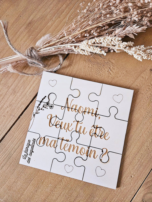 Puzzle personnalisé | Marraine parrain témoin mamie papy | grossesse