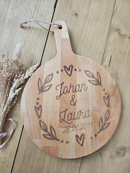 Planche à découper / déco maison / planche cuisine personnalisé / cadeau mariage / cadeau marié / cadeau personnalisé / cadeau femme mamie