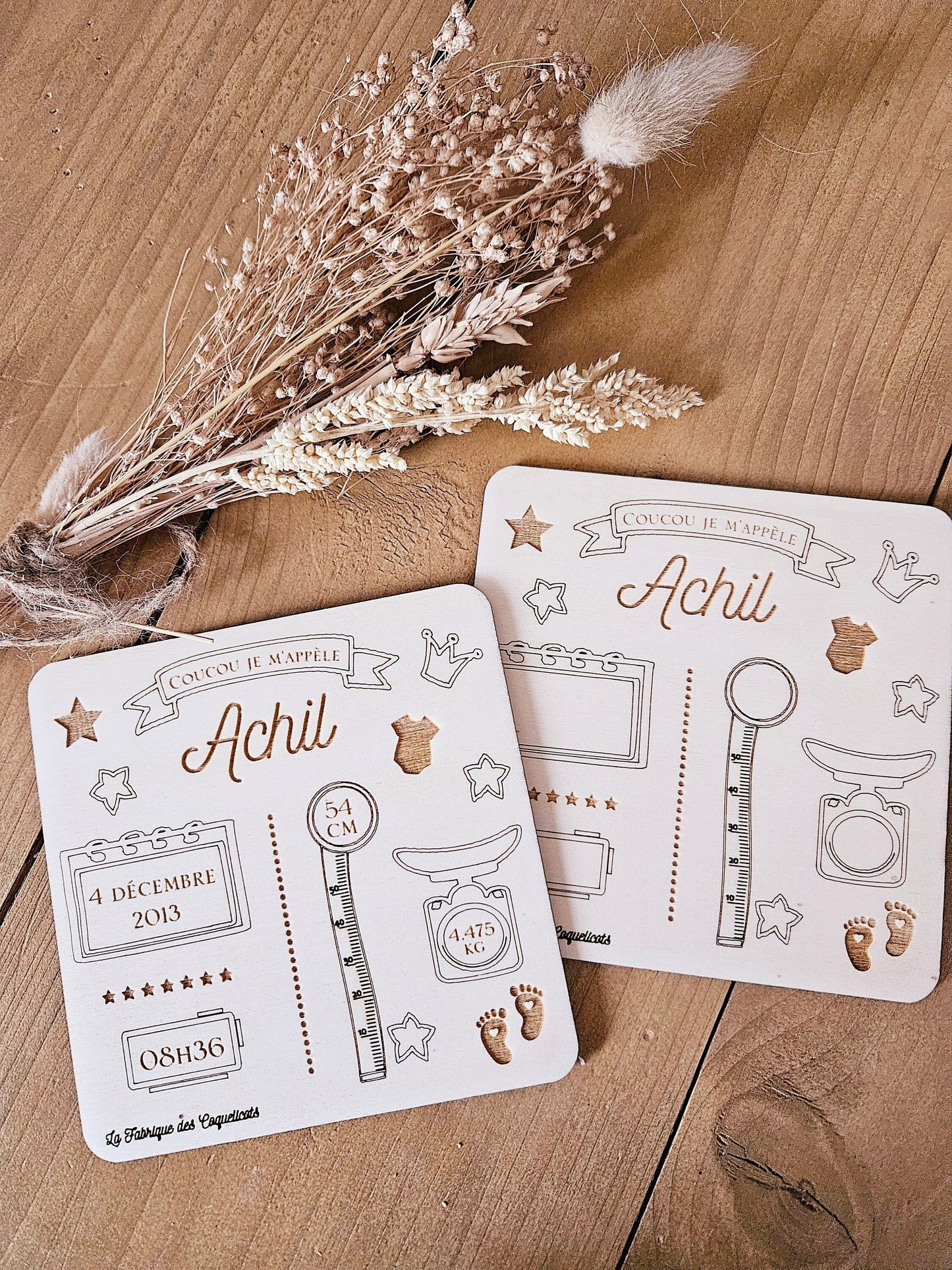 carte de naissance - info de naissance - grossesse - prénom - cadeau personnalisé