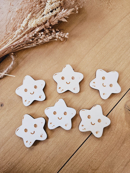 Pins broche aimant personnalisé étoile smiley anniversaire cadeau enfant déco personnalisée