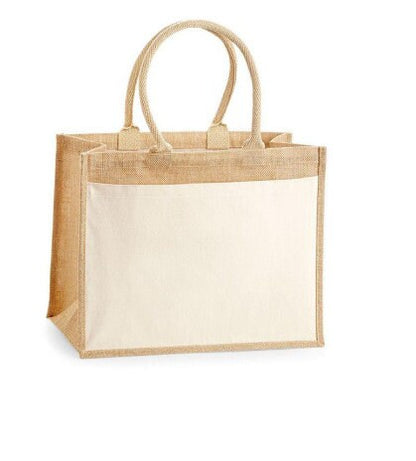 Sac cabas personnalisé - sac de course - sac jute coton femme nounou mamie fete des mères fetes des mamies