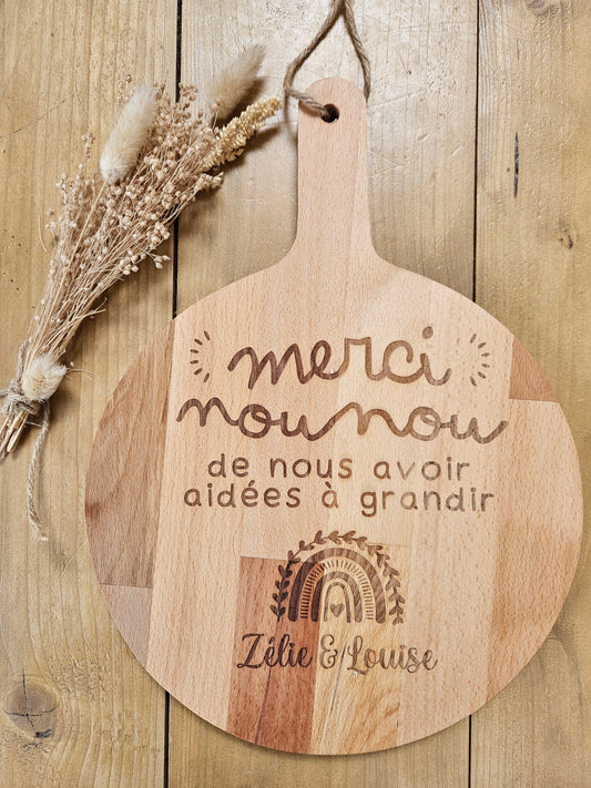 Planche à découper / déco maison / planche cuisine personnalisé / cadeau MERCI/ cadeau / cadeau personnalisé / cadeau femme mamie maitresse
