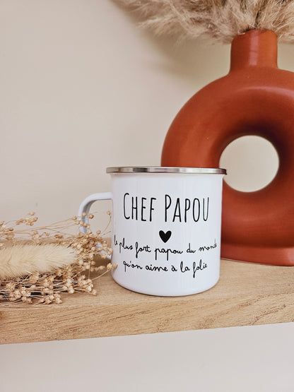Tasse personnalisée message coeur - cadeau amour femme nounou maitresse papa papi mamie - céramique ou métal