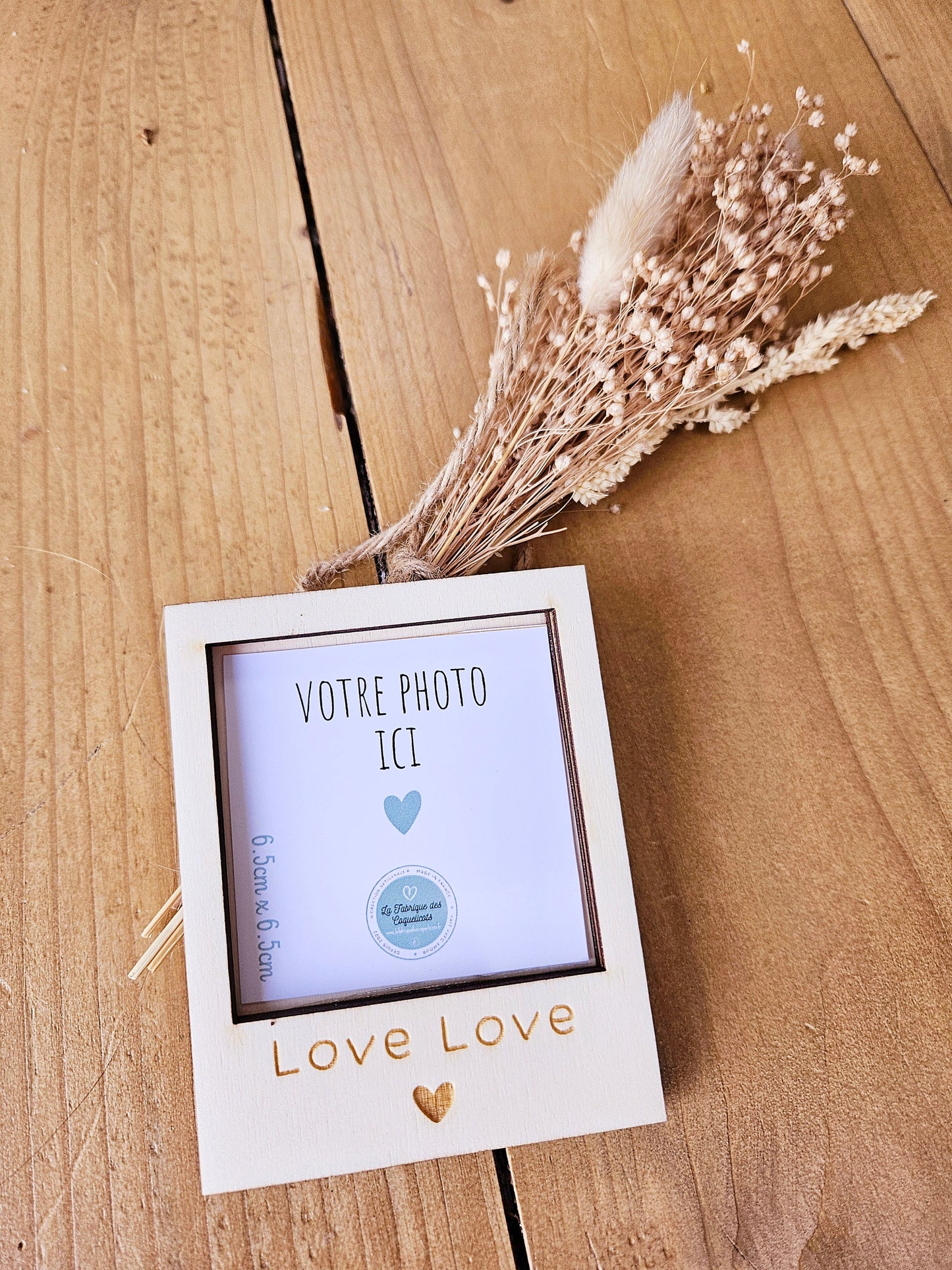 Polaroïd personnalisé bois - magnet - polaroïd photo personnalise cadeau femme  maitresse nounou mamie annonce mariage grossesse témoin