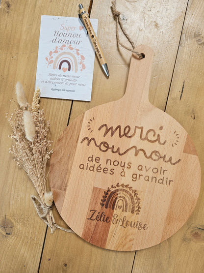 Planche à découper / déco maison / planche cuisine personnalisé / cadeau MERCI/ cadeau / cadeau personnalisé / cadeau femme mamie maitresse