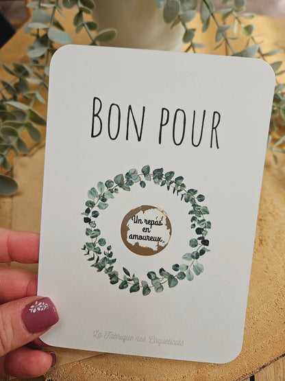 Carte à gratter - carte de voeux annonce grossesse  annonce mariage - cadeau anniversaire demande mariage marraine parrain mamie papy témoin